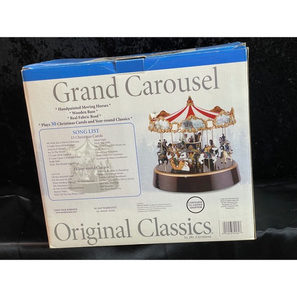 Mr Christmas Grand Carousel Original Classics Musical Box 30 Songs Adapter Works - Picture 4 of 16